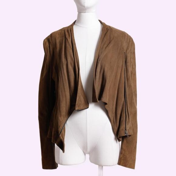 MUUBAA Brown Suede Vintage Long Sleeve Jacket - Picture 3 of 6